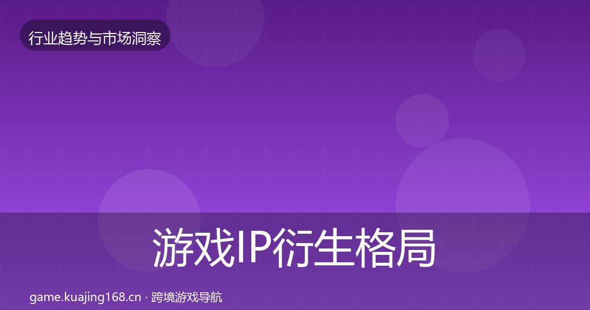 游戏IP衍生格局研判要点梳理·第1065篇