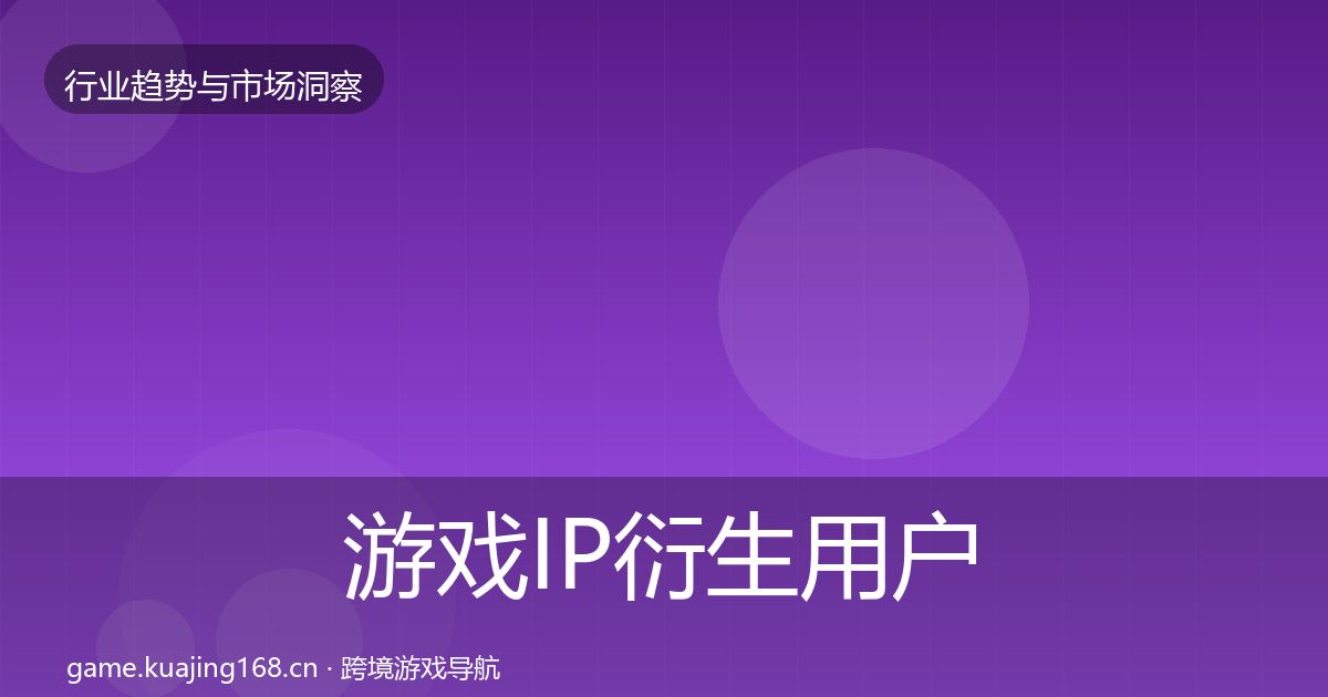 游戏IP衍生用户画像要点梳理·第1070篇