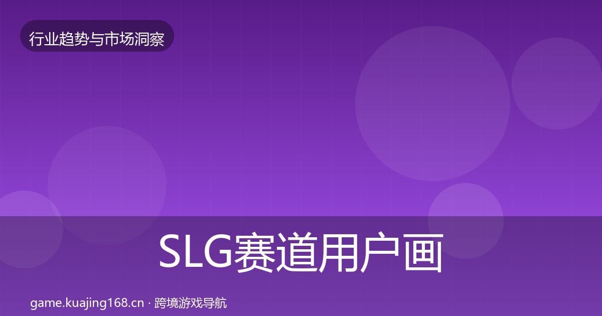 SLG赛道用户画像入门到进阶·第1070篇