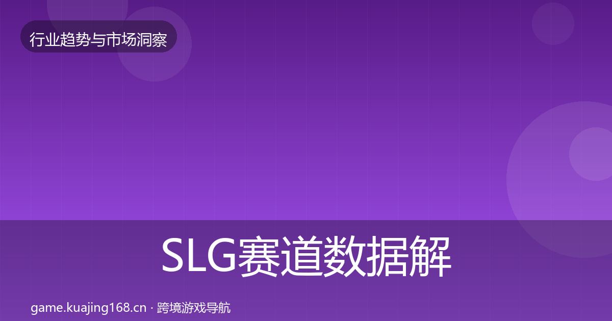 SLG赛道数据解读入门到进阶·第1095篇