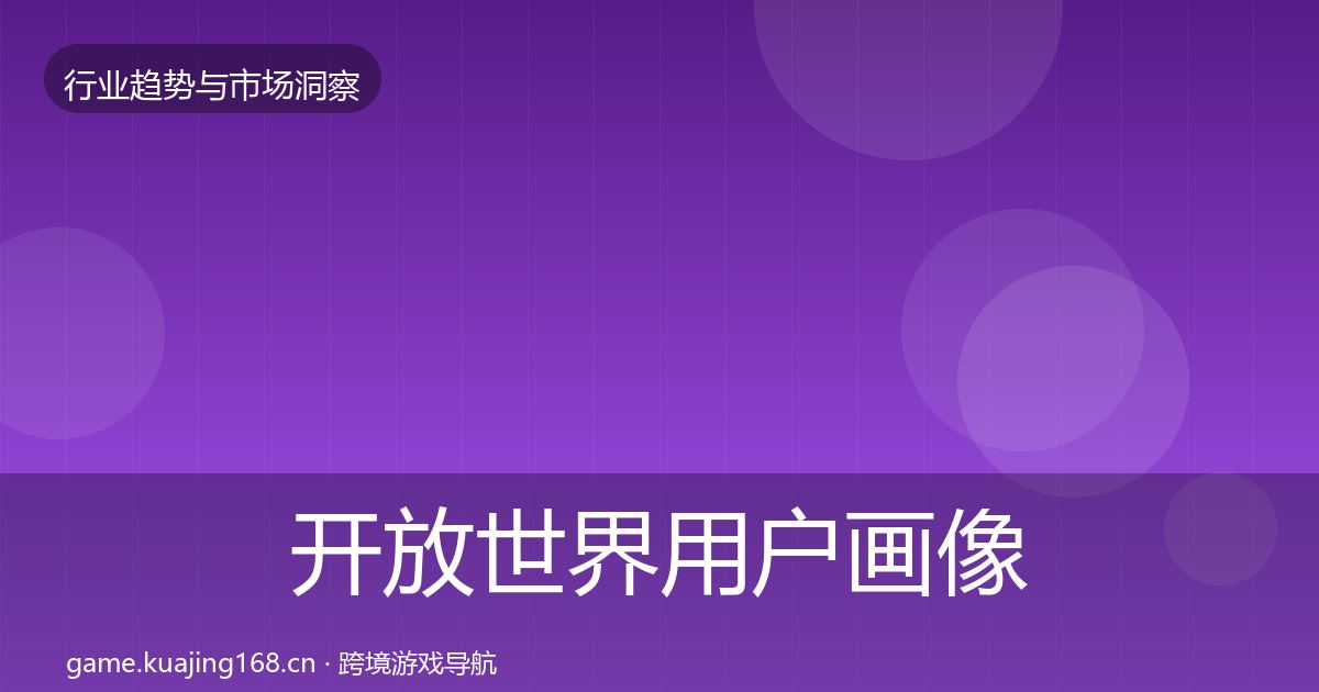 开放世界用户画像全攻略·第1108篇
