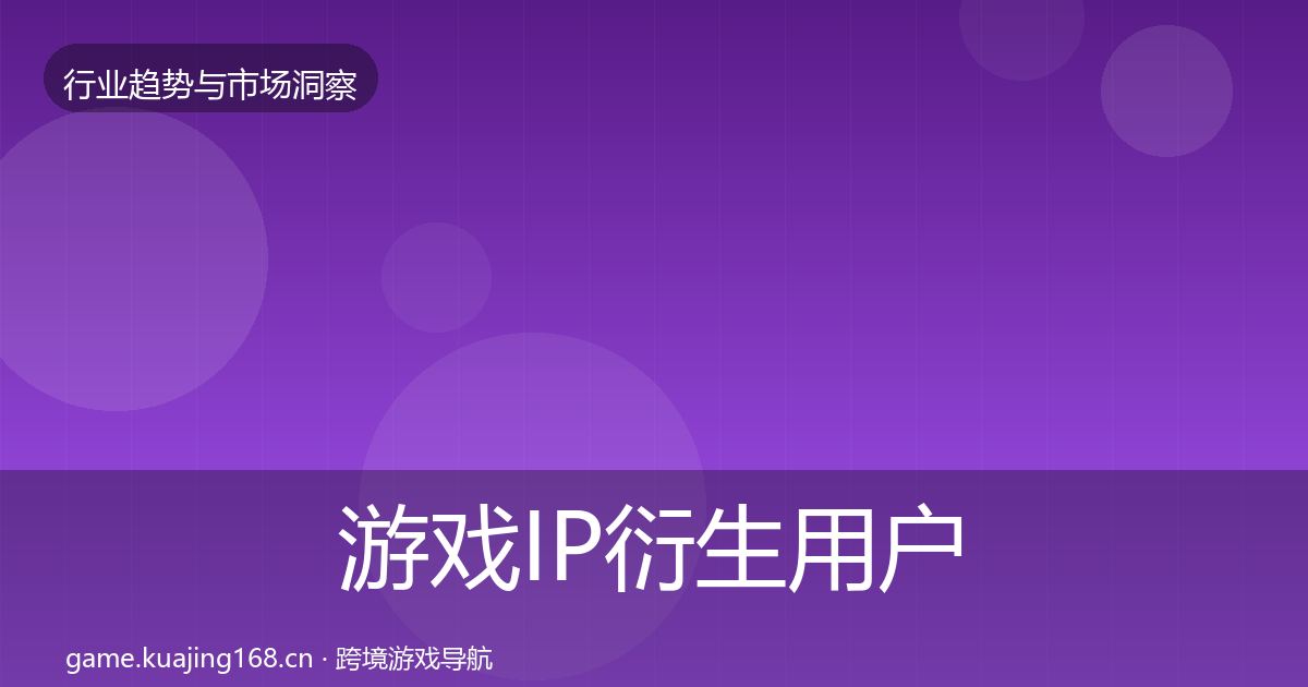游戏IP衍生用户画像要点梳理·第1110篇