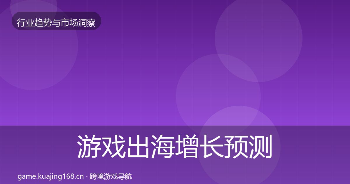 游戏出海增长预测全攻略·第1112篇
