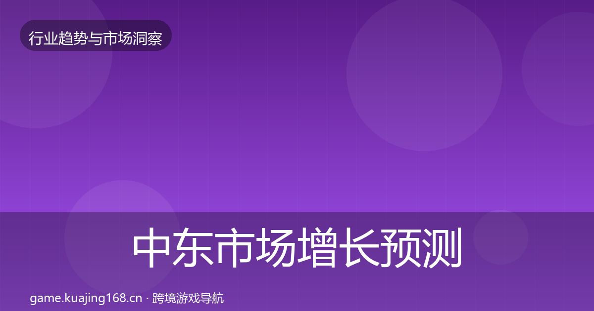 中东市场增长预测入门到进阶·第1113篇