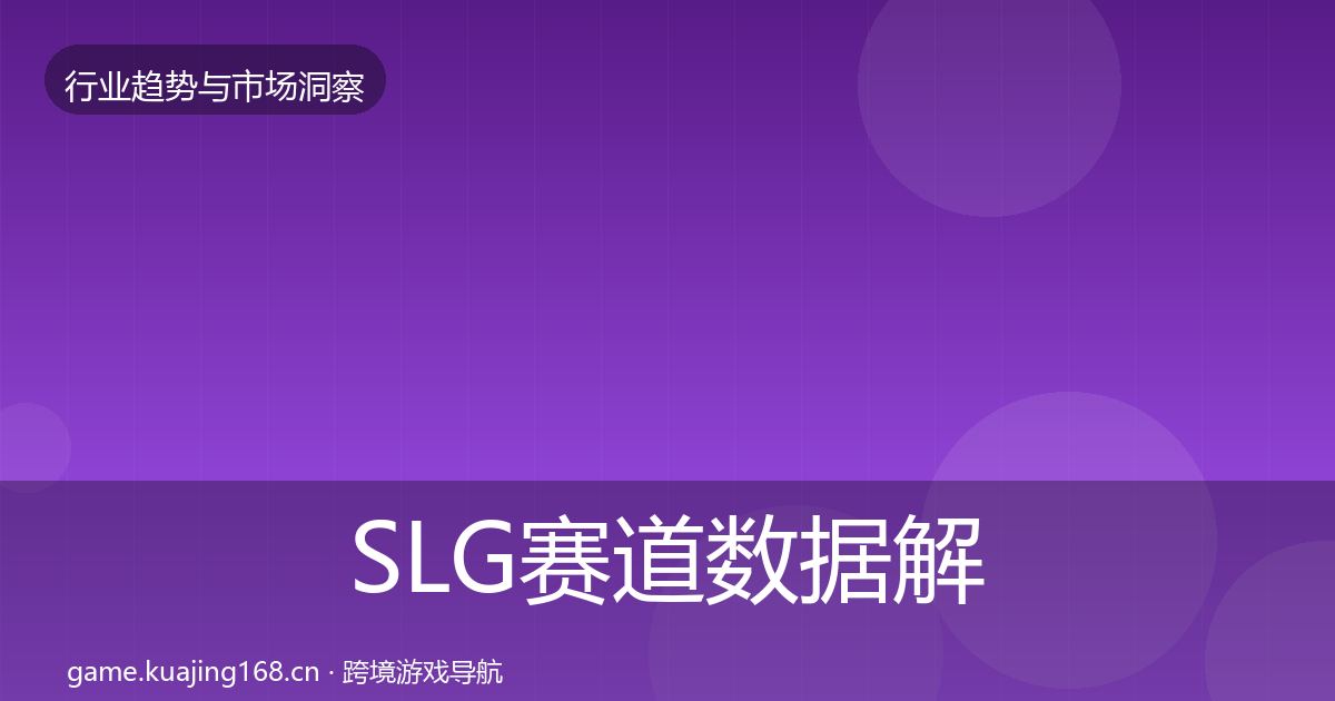 SLG赛道数据解读入门到进阶·第1135篇
