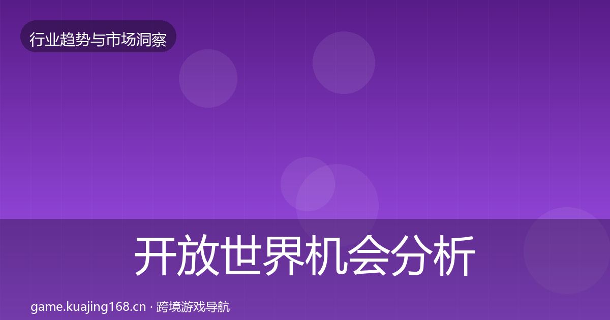 开放世界机会分析全攻略·第1138篇