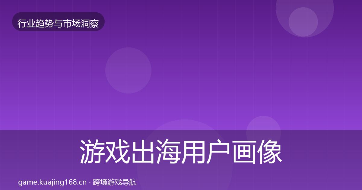 游戏出海用户画像全攻略·第1147篇