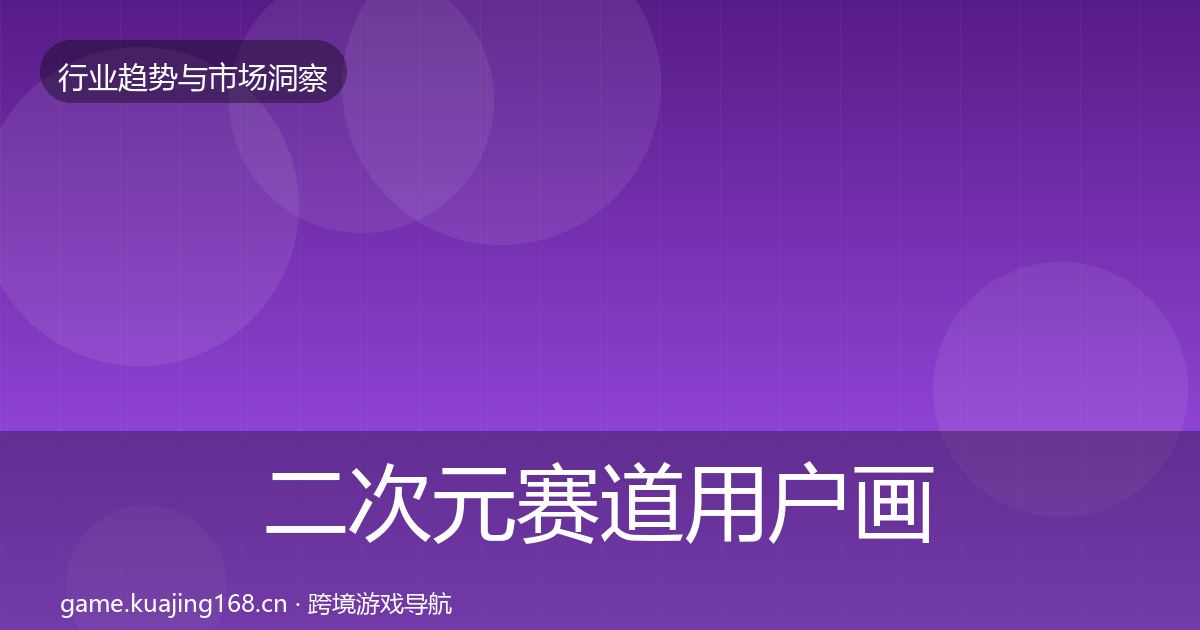 二次元赛道用户画像实践指南·第1147篇