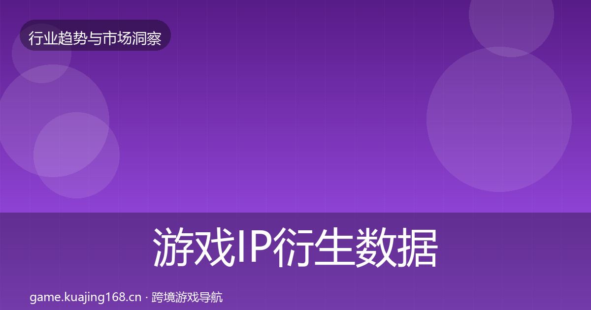 游戏IP衍生数据解读要点梳理·第1175篇