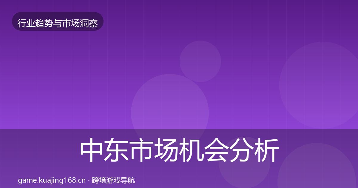 中东市场机会分析入门到进阶·第1178篇