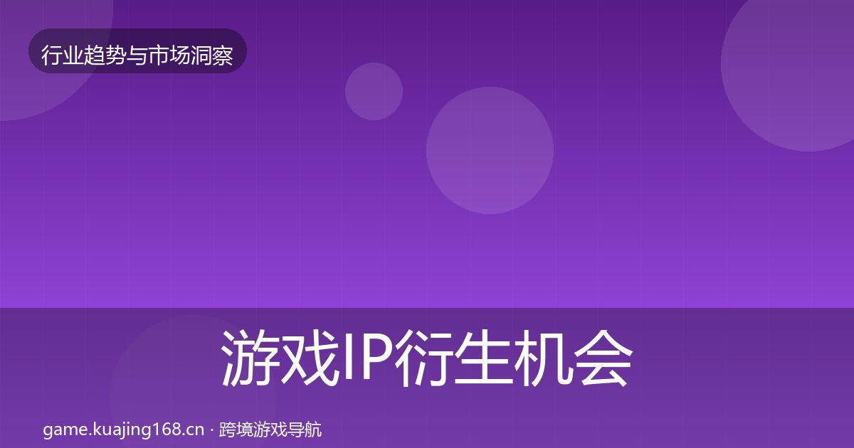 游戏IP衍生机会分析要点梳理·第1180篇