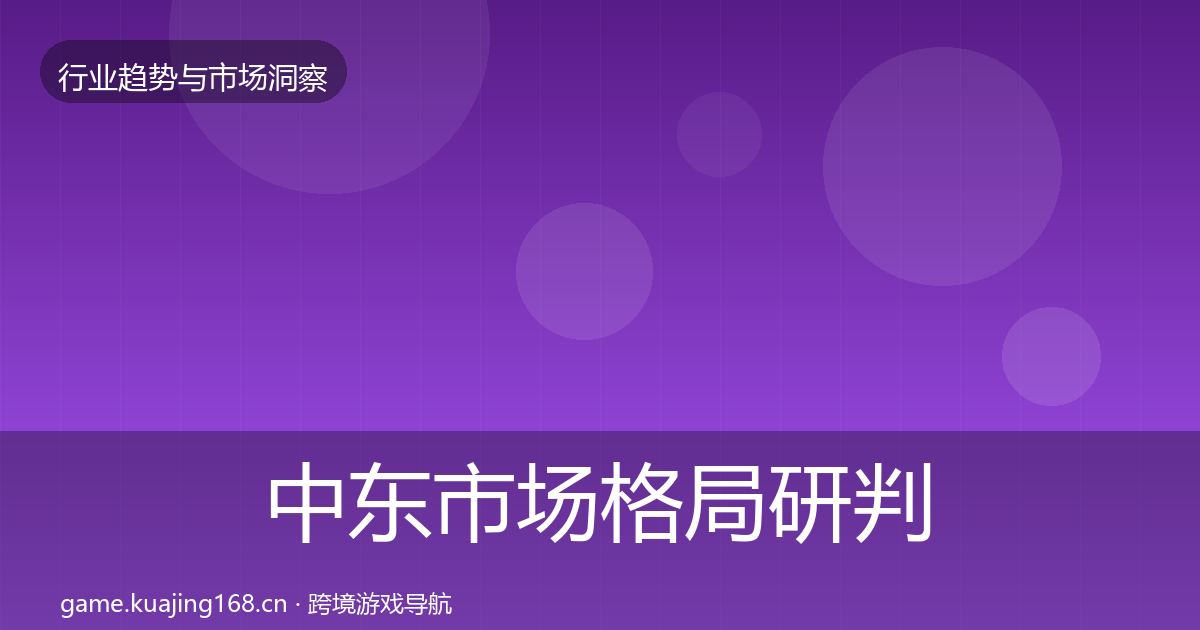 中东市场格局研判入门到进阶·第1183篇