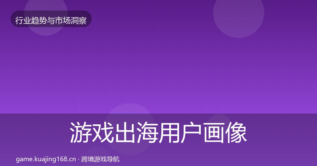 游戏出海用户画像全攻略·第1187篇