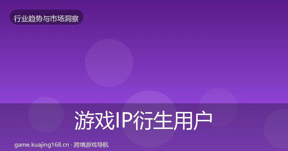游戏IP衍生用户画像要点梳理·第1190篇