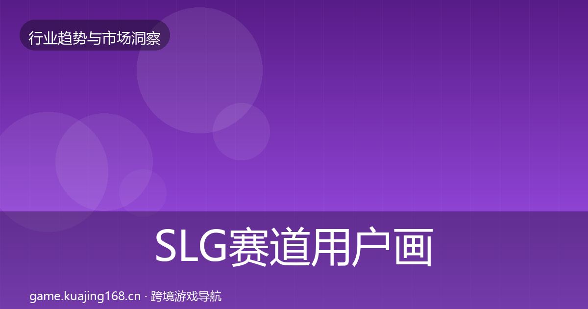 SLG赛道用户画像入门到进阶·第1190篇