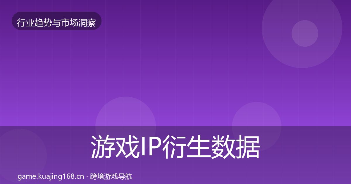 游戏IP衍生数据解读要点梳理·第1215篇
