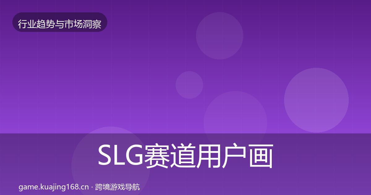 SLG赛道用户画像入门到进阶·第1230篇