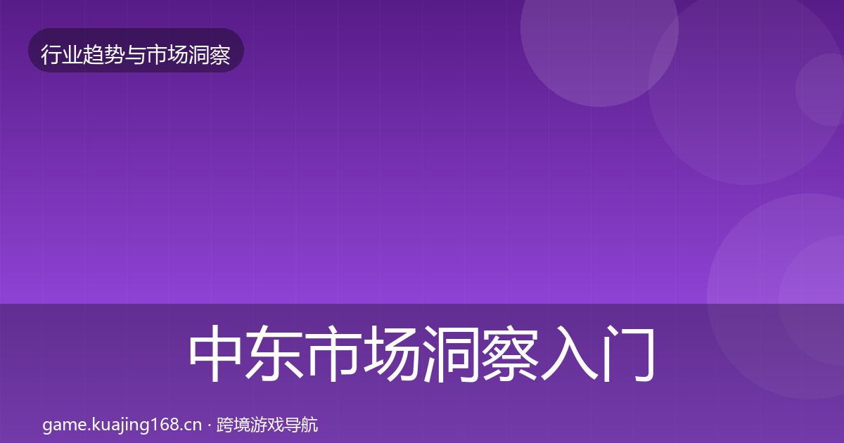 中东市场洞察入门到进阶·第1243篇