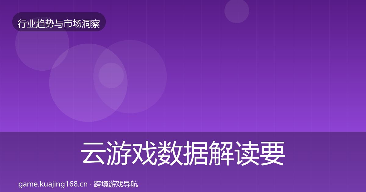 云游戏数据解读要点梳理·第1251篇