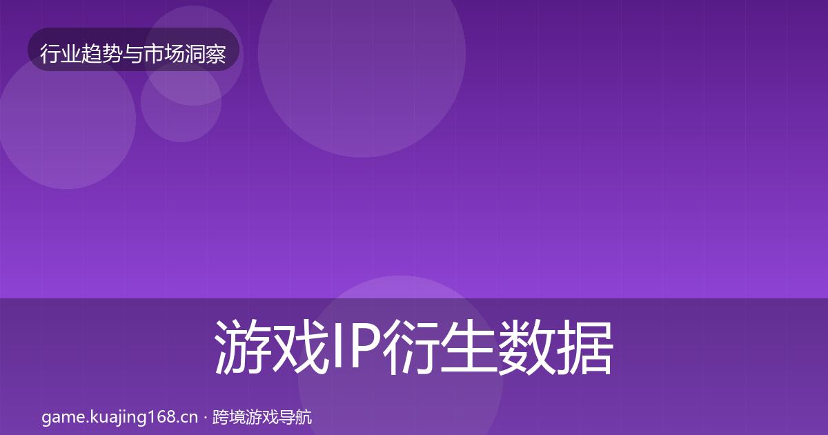 游戏IP衍生数据解读要点梳理·第1255篇
