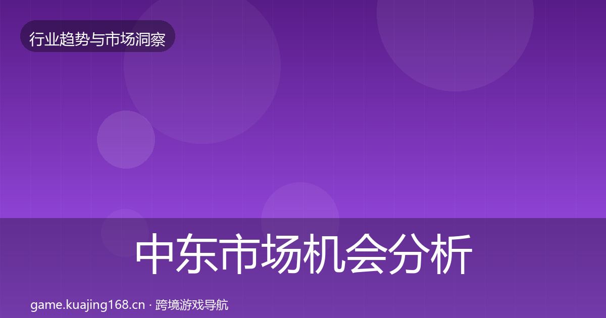 中东市场机会分析入门到进阶·第1258篇