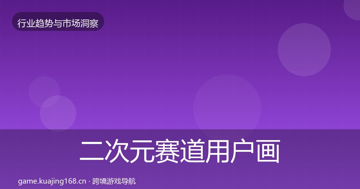 二次元赛道用户画像实践指南·第1267篇