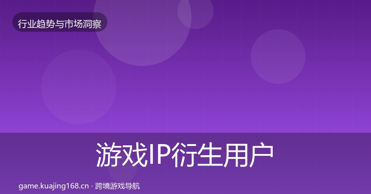 游戏IP衍生用户画像要点梳理·第1270篇
