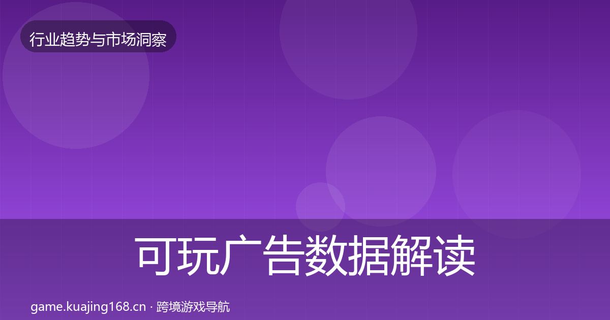 可玩广告数据解读入门到进阶·第1294篇