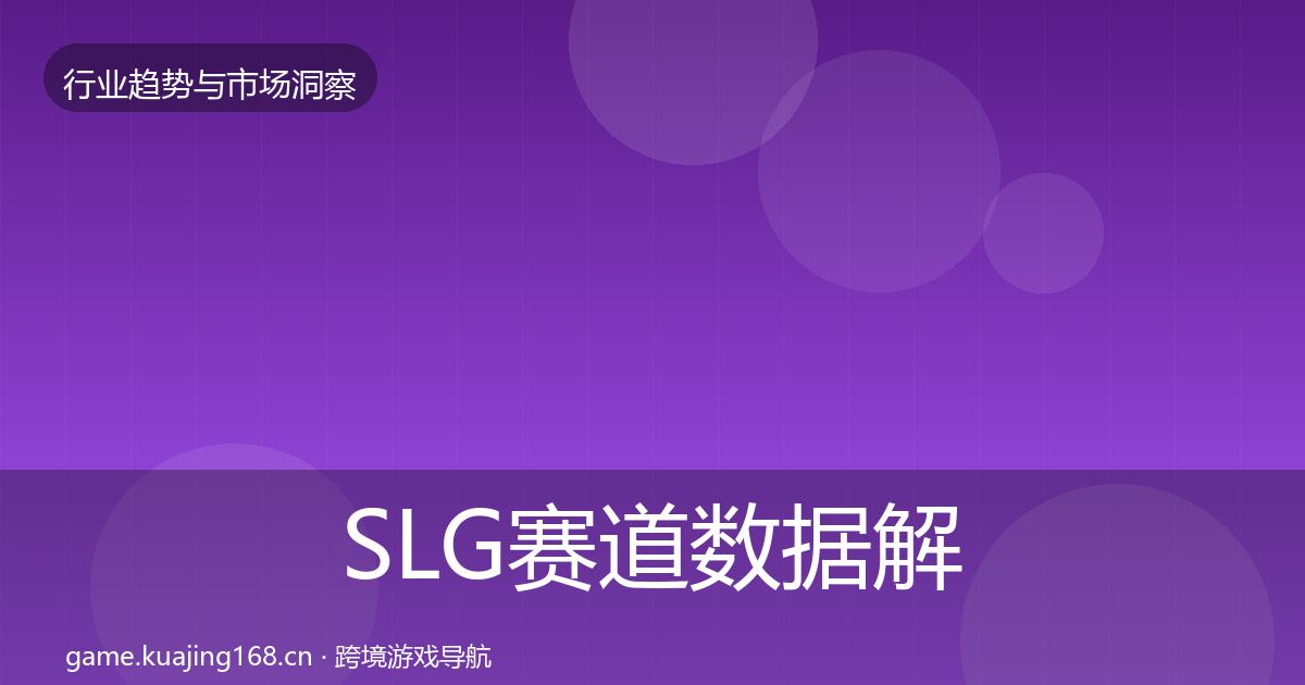 SLG赛道数据解读入门到进阶·第1295篇