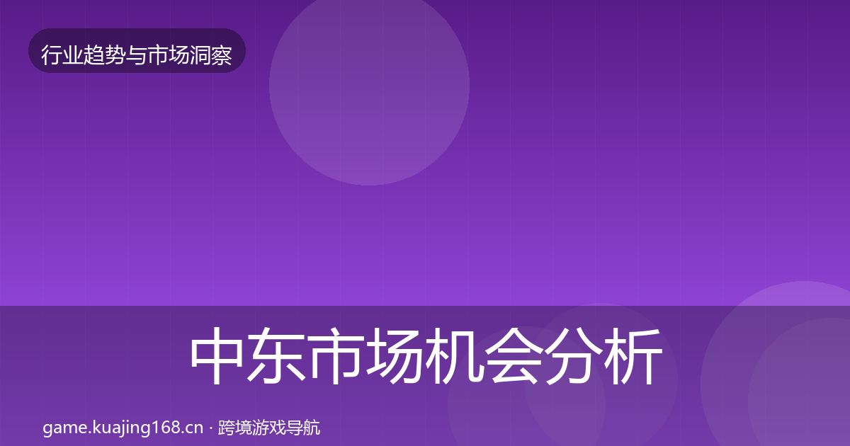 中东市场机会分析入门到进阶·第1298篇