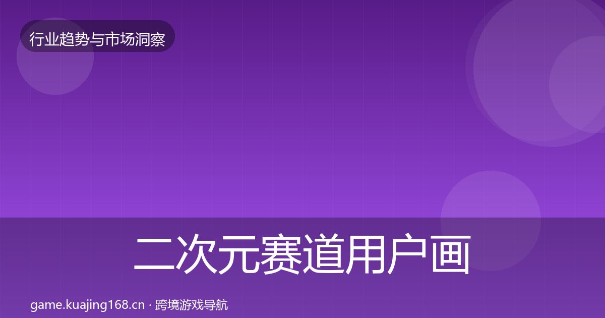 二次元赛道用户画像实践指南·第1307篇