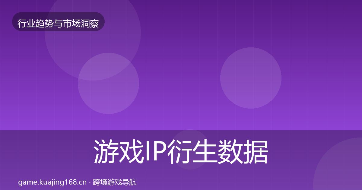 游戏IP衍生数据解读要点梳理·第1335篇