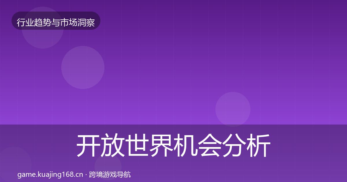 开放世界机会分析全攻略·第1338篇