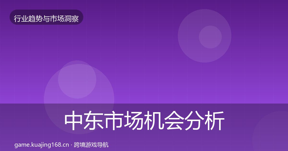 中东市场机会分析入门到进阶·第1338篇