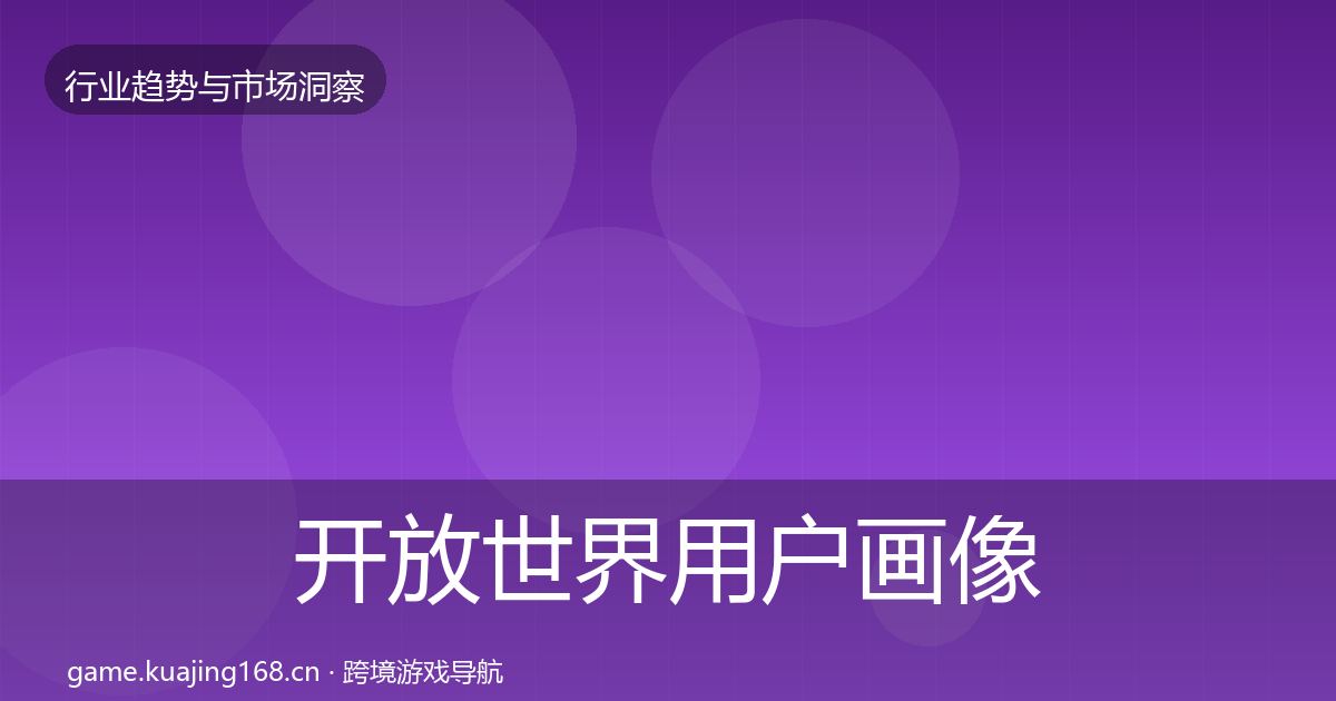 开放世界用户画像全攻略·第1348篇