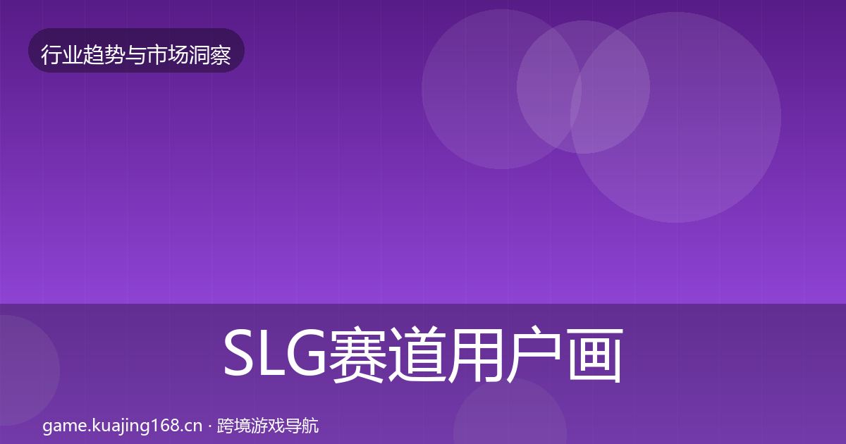 SLG赛道用户画像入门到进阶·第1350篇
