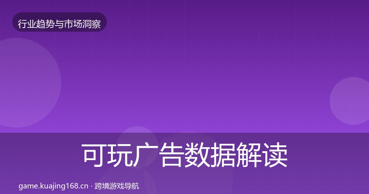 可玩广告数据解读入门到进阶·第1374篇