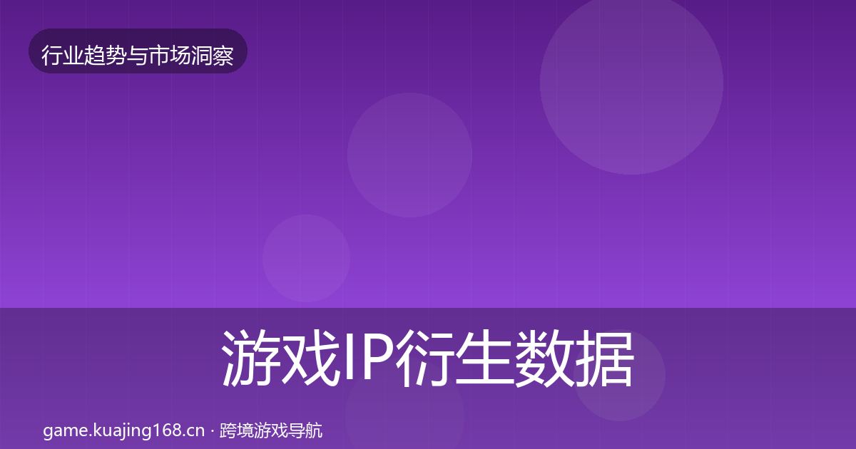 游戏IP衍生数据解读要点梳理·第1375篇