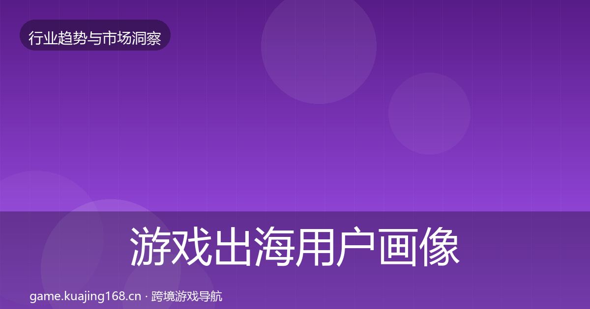 游戏出海用户画像全攻略·第1387篇