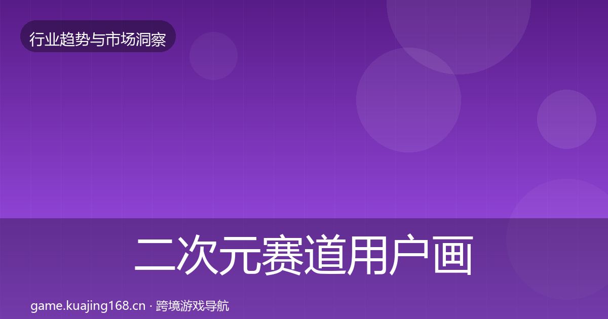 二次元赛道用户画像实践指南·第1387篇