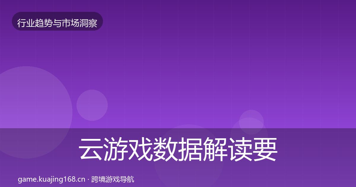 云游戏数据解读要点梳理·第1411篇