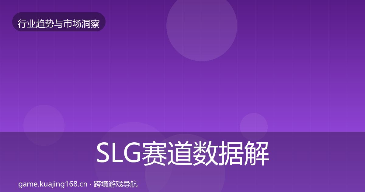 SLG赛道数据解读入门到进阶·第1415篇