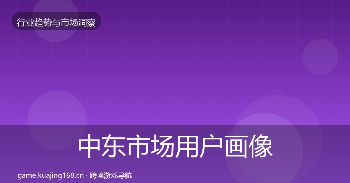 中东市场用户画像入门到进阶·第1428篇