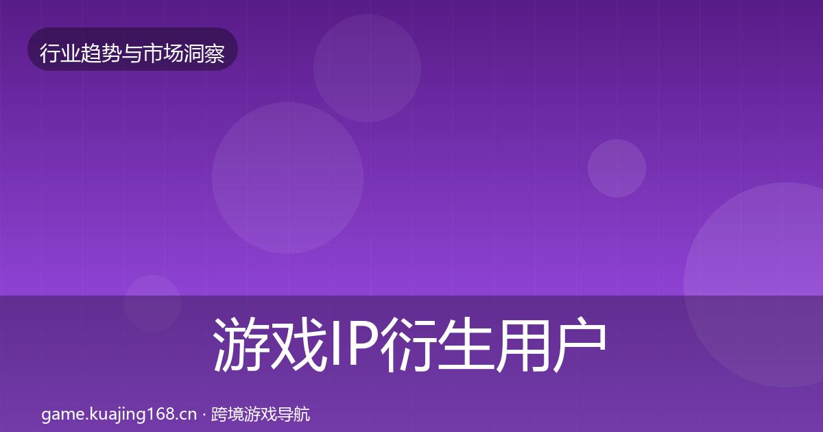 游戏IP衍生用户画像要点梳理·第1430篇