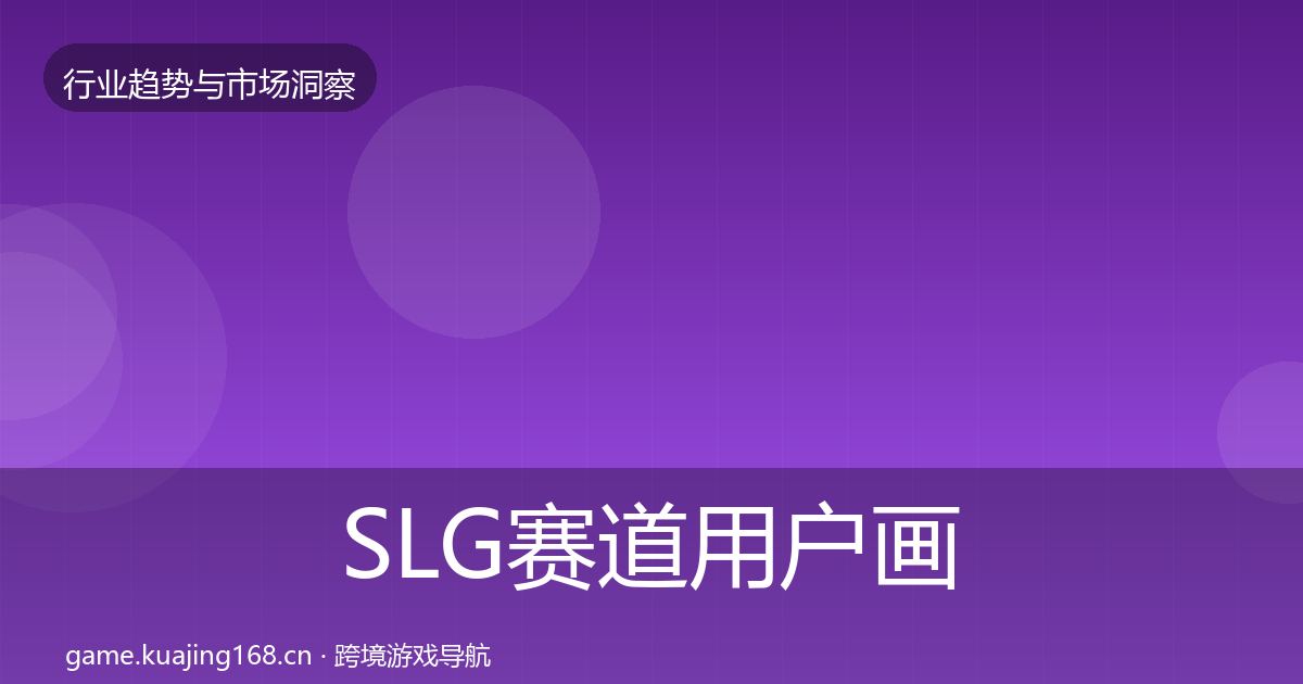 SLG赛道用户画像入门到进阶·第1430篇