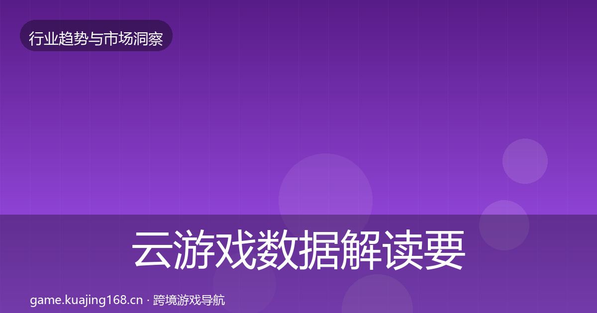 云游戏数据解读要点梳理·第1451篇