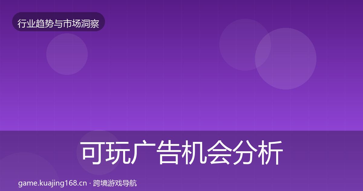 可玩广告机会分析入门到进阶·第1459篇