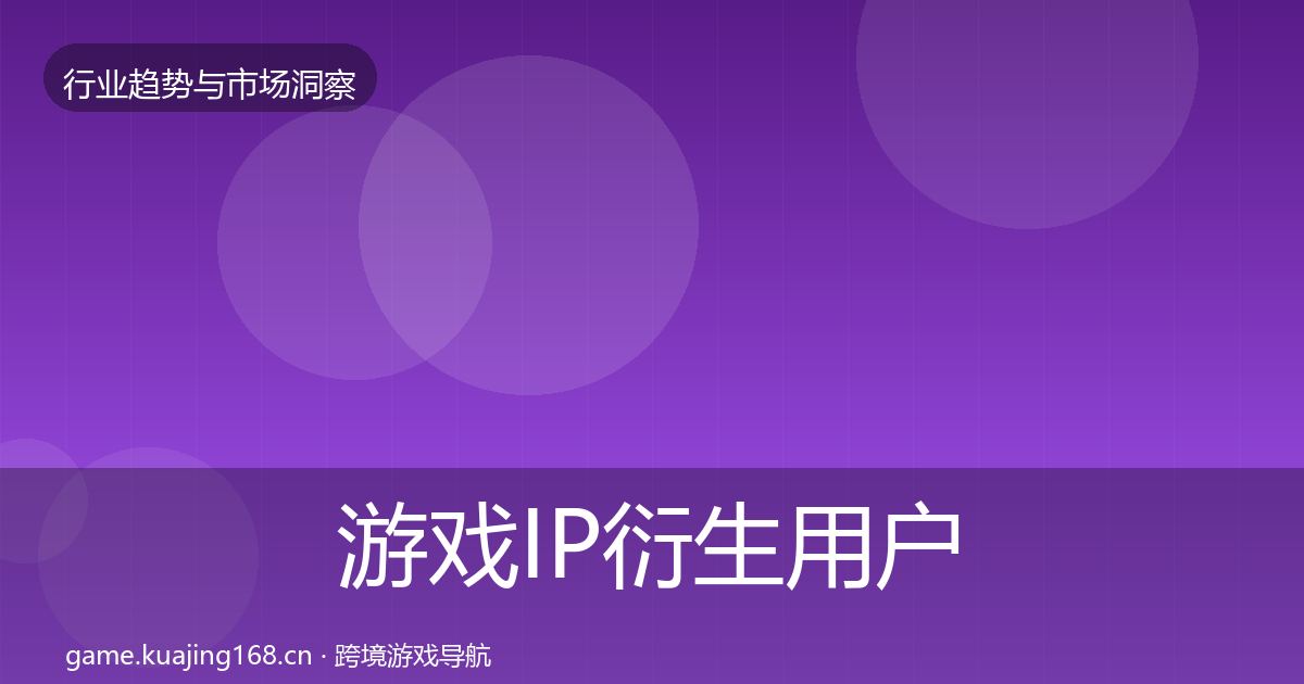 游戏IP衍生用户画像要点梳理·第1470篇