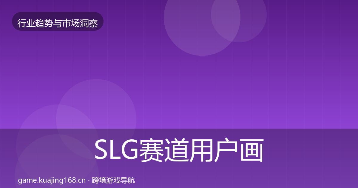SLG赛道用户画像入门到进阶·第1470篇