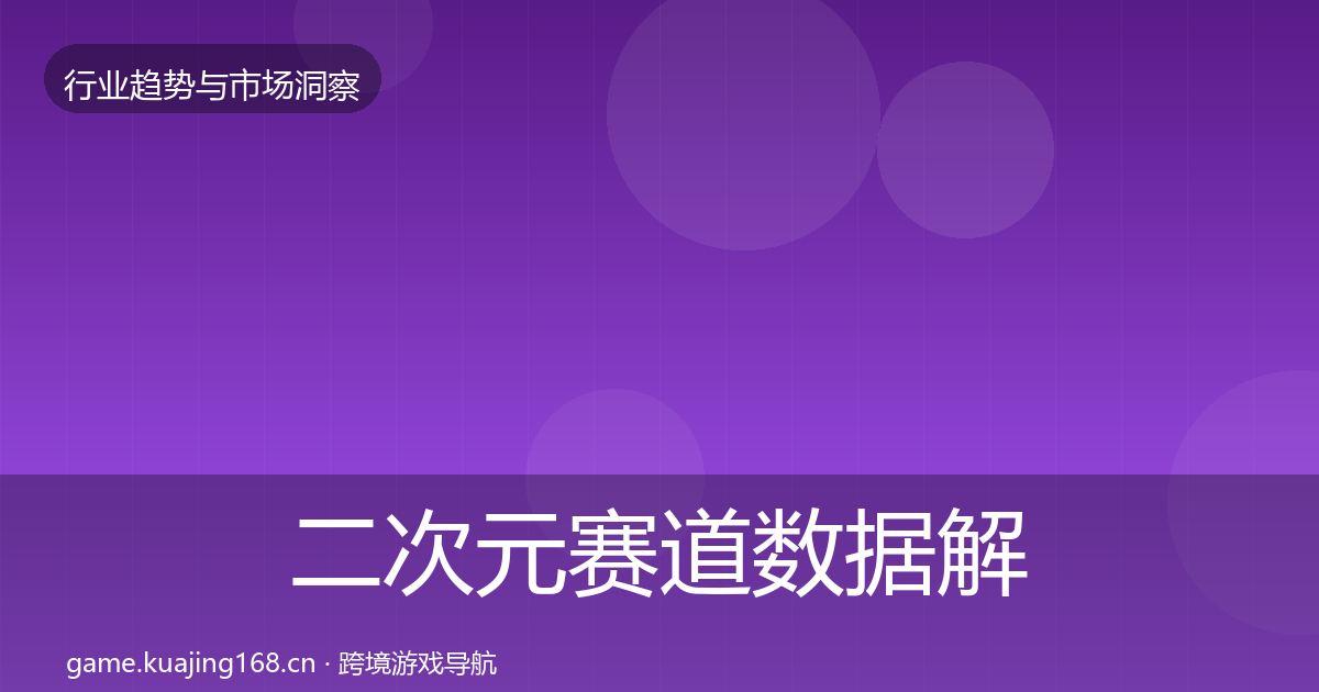 二次元赛道数据解读实践指南·第1492篇